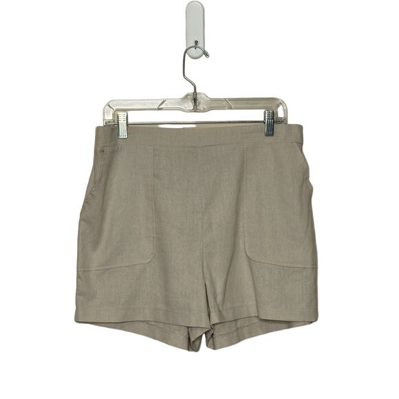 Shinestar beige pull on linen shorts size medium - Picture 5 of 7